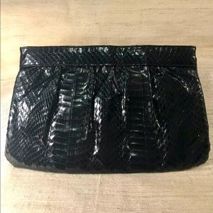 Handmade Crocodile Leather clutch bag